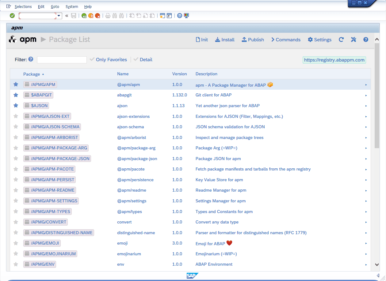 apm Package List - Browse packages from the registry