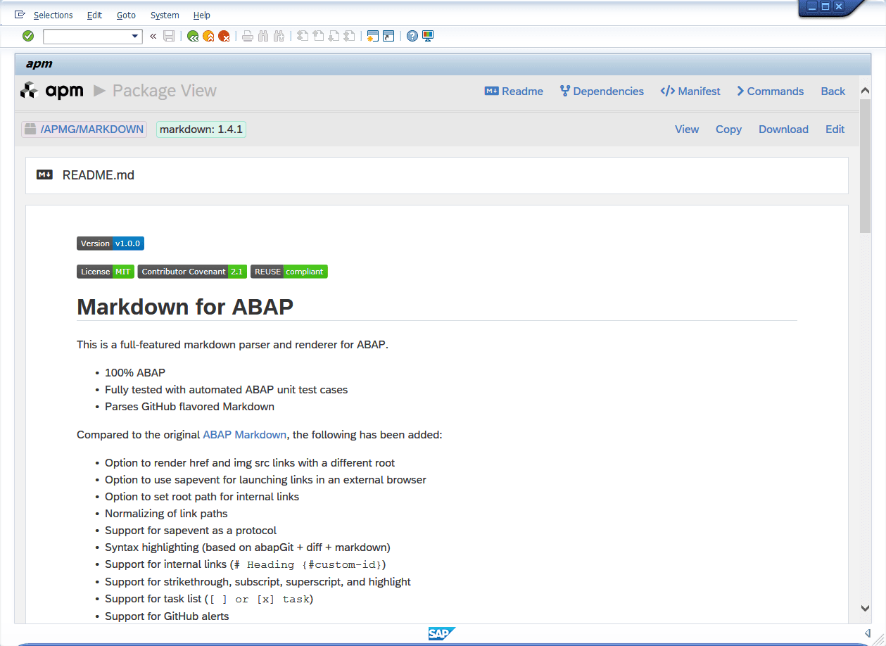 apm Package View - Readme