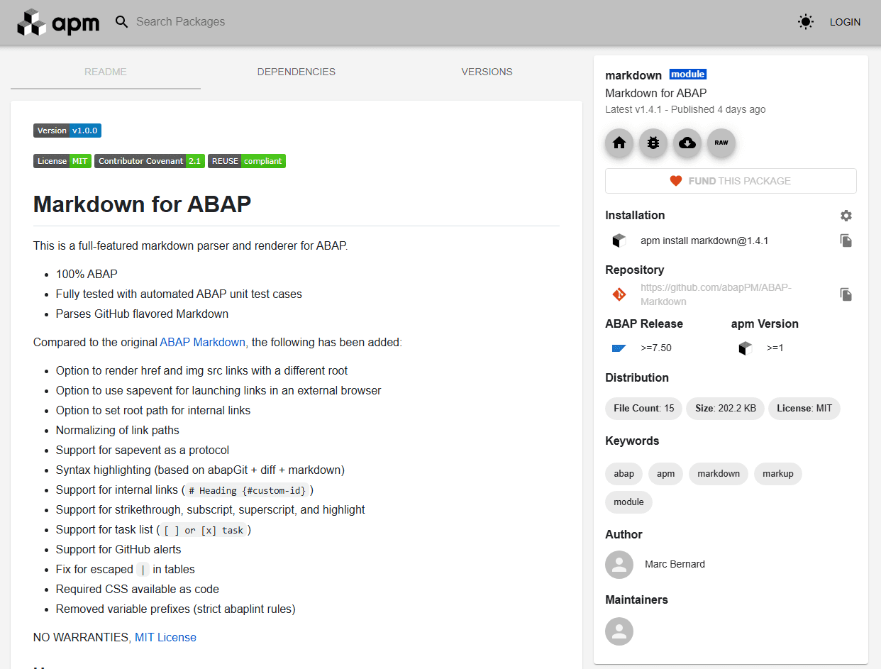 apm Registry